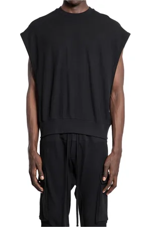 THOM KROM Homme, Pulls, Noir, Taille: M Gilet Sans Manches en Tricot Noir