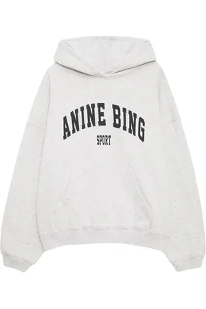 ANINE BING Femme, Sweatshirts et sweats à capuche, Gris, Taille: 34 FR Sweat à Capuche Gris Style Vintage