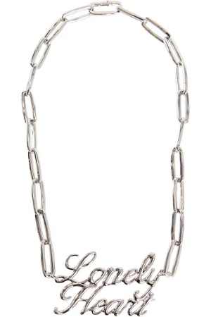 Jil Sander Femme, Accessoires, Gris, Taille: ONE Size Pendentif Cœur Collier Ton Argent