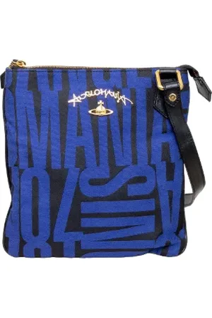 Vivienne Westwood Femme, Sacs, Bleu, Taille: ONE Size Coton sacs-main