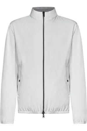HERNO Homme, Vestes, Blanc, Taille: L Veste Blanche Réversible avec Détails Gris