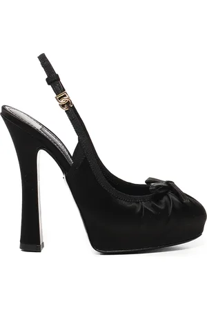 Dolce & Gabbana Femme, Chaussures, Noir, Taille: 38 EU Sandales Noires en Satin avec Bordure en Gros-grain