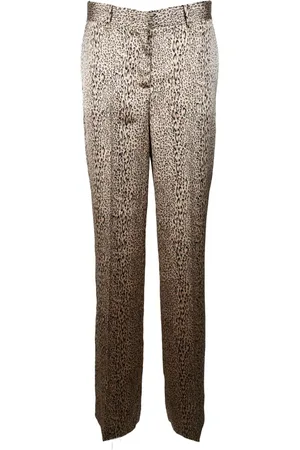 Twin-Set Femme, Pantalons, Brun, Taille: 36 FR Pantalon Large en Satin