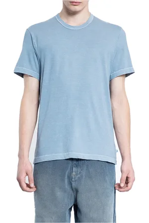 James Perse Homme, Tops, Bleu, Taille: L T-shirt col rond en coton bleu