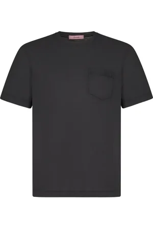 DRUMOHR Homme, Tops, Noir, Taille: S T-shirt noir avec poche poitrine