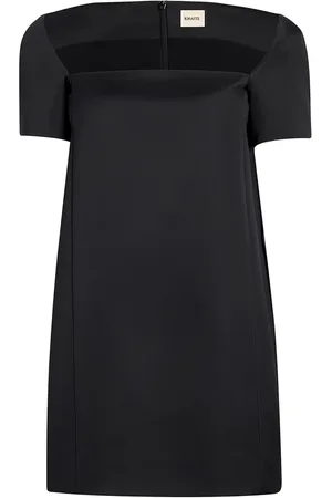 Khaite Femme, Robes, Noir, Taille: 38 FR Mini-robe Noire Élégante à Encolure Carrée