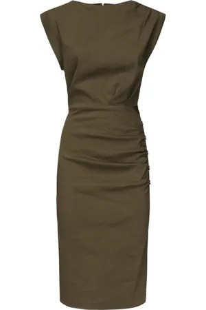 Pinko Femme, Robes, Vert, Taille: 34 FR Lin Stretch Robe Ciel