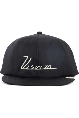 VISVIM Homme, Accessoires, Noir, Taille: ONE Size Casquette Noire en Laine et Soie avec Logo Brodé
