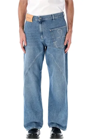 J.W.Anderson Homme, Jeans, Bleu, Taille: W32 Pantalon en denim de travail torsadé