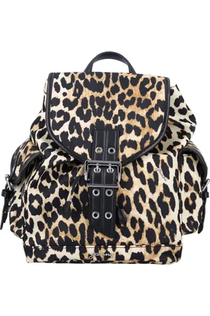 Ganni Femme, Sacs, Multicolore, Taille: ONE Size Sac à dos imprimé léopard Sac à main
