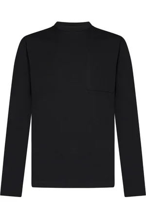 Jil Sander Homme, Tops, Noir, Taille: S T-shirt en Jersey de Coton Noir avec Logo