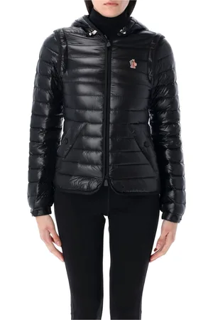 Moncler Femme, Vestes, Noir, Taille: 40 FR Veste noire 2-en-1 à capuche en duvet