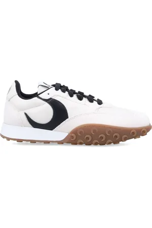 Marine Serre Femme, Chaussures, Blanc, Taille: 40 EU Baskets Ecru avec Bout Carré