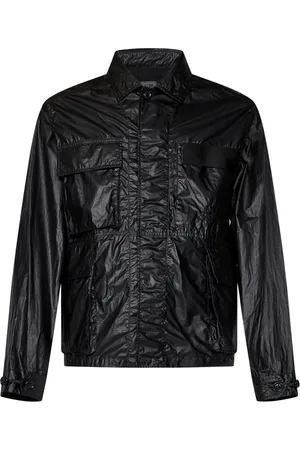 C.P. Company Homme, Vestes, Noir, Taille: L Veste Noire Ss25 Coupe Élégante