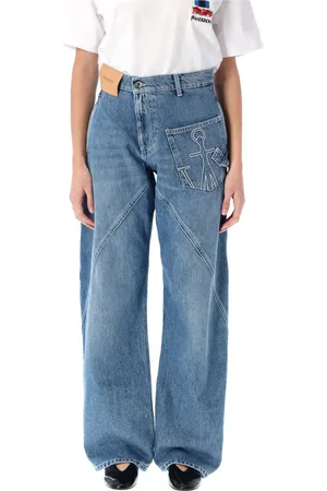 J.W.Anderson Femme, Jeans, Bleu, Taille: W27 Pantalon en Denim de Travail Torsadé