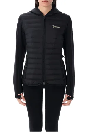 Moncler Femme, Vestes, Noir, Taille: 40 FR Pull en Maille Noir à Fermeture Éclair Ss25