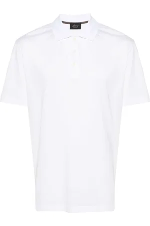 BRIONI Homme, Tops, Blanc, Taille: M Polo blanc à manches courtes