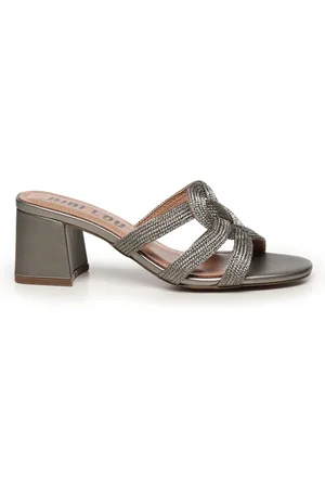 Bibi Lou Femme, Chaussures, Gris, Taille: 37 EU Sandales à talons en dessus textile