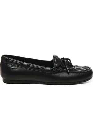 Kurt Geiger Femme, Chaussures, Noir, Taille: 40 EU Chaussures plates noires avec détail matelassé