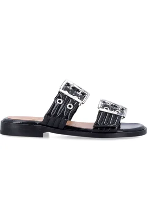 Ganni Femme, Chaussures, Noir, Taille: 37 EU Sandales Noires Fermées