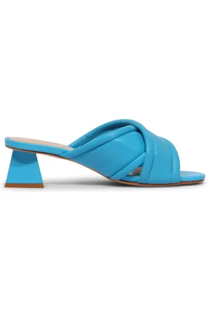 Schutz Femme, Chaussures, Bleu, Taille: 37 EU Talon Bas Sandale Bleue