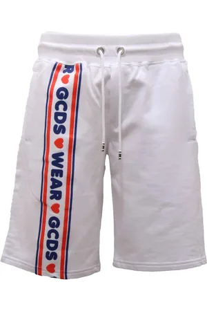 GCDS Homme, Shorts, Blanc, Taille: L Shorts de Sport Blancs avec Cordon
