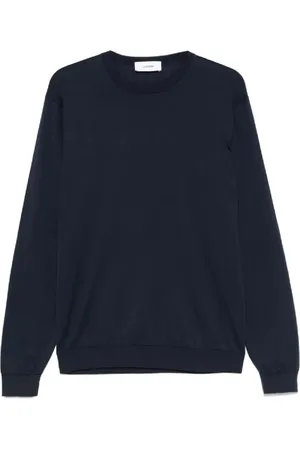 LARDINI Homme, Sweatshirts et sweats à capuche, Bleu, Taille: S Tricot classique pour hommes
