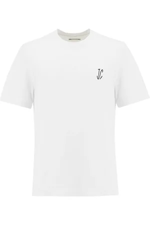 Jacob Cohen Homme, Tops, Blanc, Taille: L T-shirt en Coton avec Imprimé