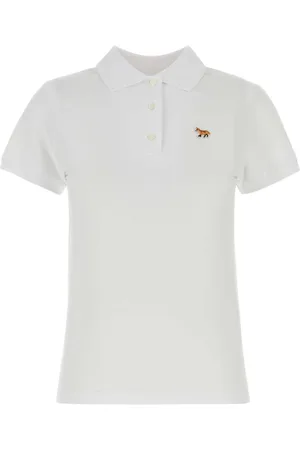 Maison Kitsuné Femme, Tops, Blanc, Taille: 40 FR Polo Piquet Blanc