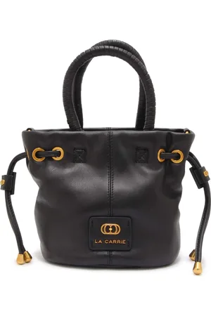 La Carrie Femme, Sacs, Noir, Taille: ONE Size Petit sac seau en cuir Petra