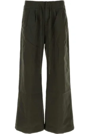 Entire Studios Femme, Pantalons, Vert, Taille: 38 FR Pantalon en coton stretch vert olive