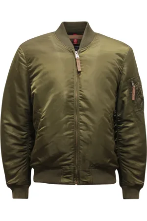 Alpha Industries Homme, Vestes, Vert, Taille: M Veste Bomber Rembourrée Vert Foncé