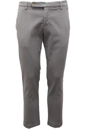 Entre Amis Homme, Pantalons, Gris, Taille: W38 Pantalon à Rayures en Coton