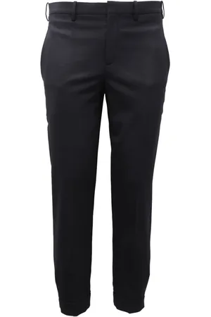 Neil Barrett Homme, Pantalons, Bleu, Taille: S Pantalon Slim Fit en Laine Mélangée
