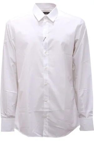 Dolce & Gabbana Homme, Chemises, Blanc, Taille: L Chemise à Pois en Coton Blanc