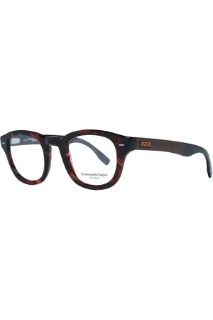 Ermenegildo Zegna Unisex, Accessoires, Brun, Taille: ONE Size Montures Optiques Homme Marron Rondes