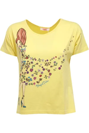 Blugirl Femme, Tops, Jaune, Taille: 36 FR Jaune Folies wo BF A1926