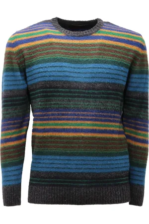ALTEA Homme, Pulls, Multicolore, Taille: M Pull en Laine Gris Multicolore