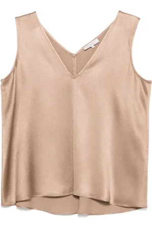 ANTONELLI Femme, Tops, Rose, Taille: 42 FR Haut en Mélange de Soie Beige Rosa
