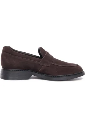 Hogan Homme, Chaussures, Brun, Taille: 43 EU Mocassins Italiens Élégants avec Memory Foam