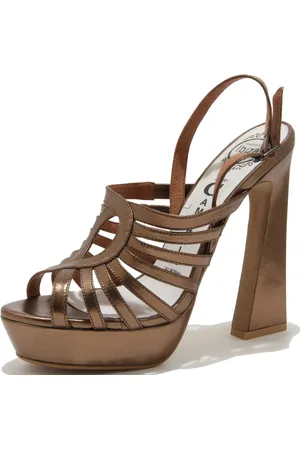 Jeffrey Campbell Femme, Chaussures, Brun, Taille: 40 EU Sandales en cuir bronze chaussures