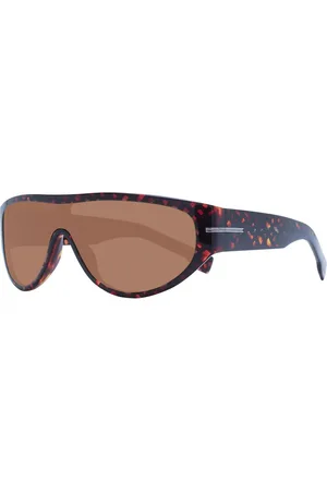 HUGO BOSS Unisex, Accessoires, Brun, Taille: ONE Size Lunettes de soleil homme marron avec mono lentille