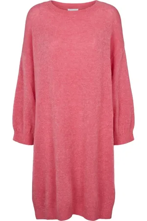 American Dreams Femme, Robes, Rose, Taille: ONE Size Robe en Mélange de Laine Douce