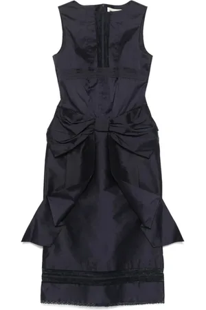 Shushu/Tong Femme, Robes, Bleu, Taille: 36 FR Robe Bleu Marine avec Détails en Dentelle