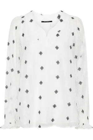 Bruuns Bazaar Femme, Blouses et Chemises, Blanc, Taille: 40 FR Élégante Marshbbalini Blouse en Snow