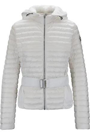 Colmar Femme, Vestes, Blanc, Taille: 42 FR Courte doudoune avec col haut
