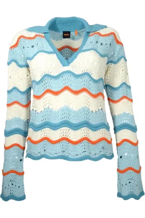 HUGO BOSS Femme, Pulls, Multicolore, Taille: 44 FR Pull MultiColour Style Simple