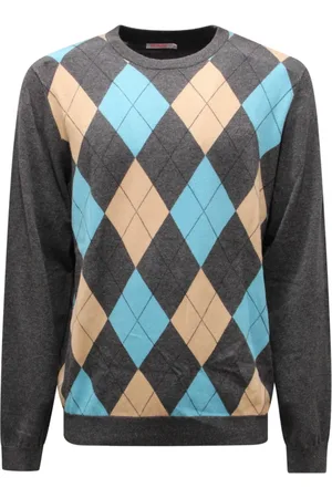 sun68 Homme, Pulls, Multicolore, Taille: L Pull en coton/laine gris foncé