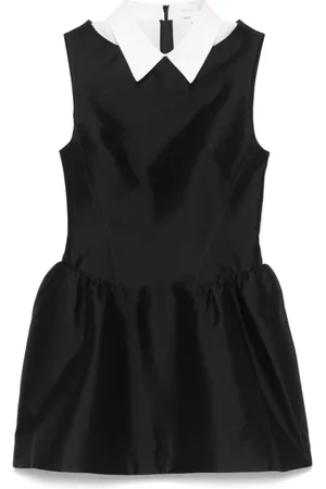 Shushu/Tong Femme, Robes, Noir, Taille: 36 FR Robe Noire sans Manches avec Inserts en Tulle