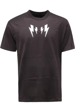 Neil Barrett Homme, Tops, Noir, Taille: M T-shirt Slim Fit Bolt Italien